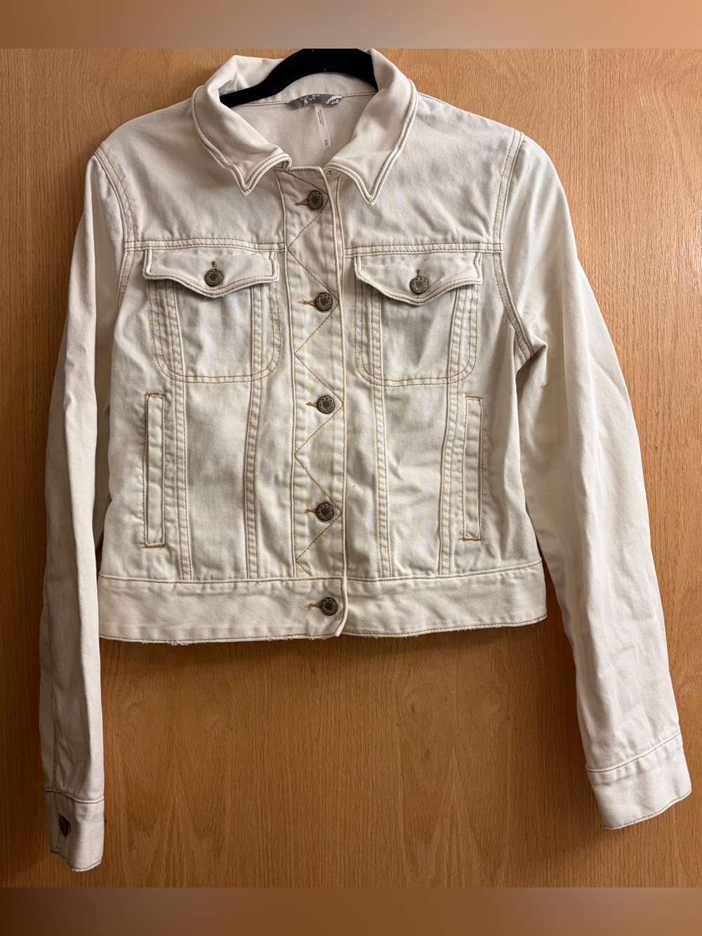 Free People White Denim Jacket
